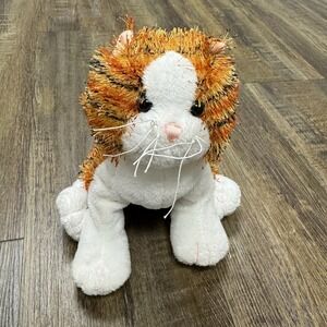 Ganz Stuffed Animal Plush Orange Black‎ Striped Tiger Cat Kitten Toy